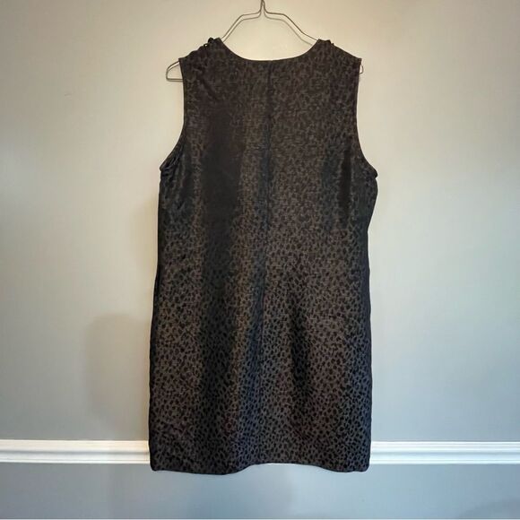 Dana Buchman Animal print dress size 14 black metallic cheetah leopard - Picture 4 of 4